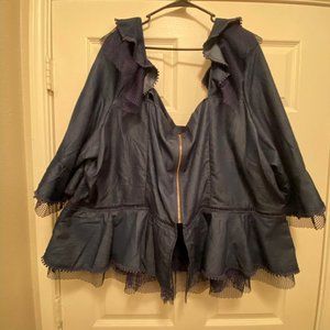 **BRAND NEW** Ashley Stewart Denim Off Shoulder Peplum Top